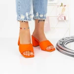 Damenschuhe mit einer dicken Ferse 2le12 Orange Mei