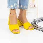 Damenschuhe mit einer dicken Ferse 2le12 Gelb Mei
