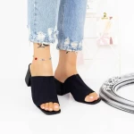 Damenschuhe mit einer dicken Ferse M325-1 Schwarz | Mei