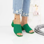 Damenschuhe mit einem dicken Ferse M325-1 Grün Mei