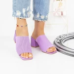 Damenschuhe mit einer dicken Ferse M325-1 Purpur Mei
