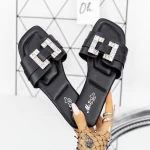 Frauen 562-1 schwarze Hausschuhe Mei