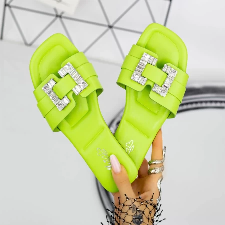 562-1 Grüne Hausschuhe der Frauen Mei