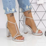 Sandalen mit dicken Absätzen 2xkk53 Silber Mei