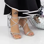 Sandalen mit dicken Absätzen 2xkk99 Silber Mei