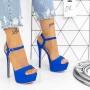 Sandalen mit dünner Ferse und Plattform 2xkk103 Blue | Mei