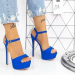 Sandalen mit dünner Ferse und Plattform 2xkk103 Blue | Mei