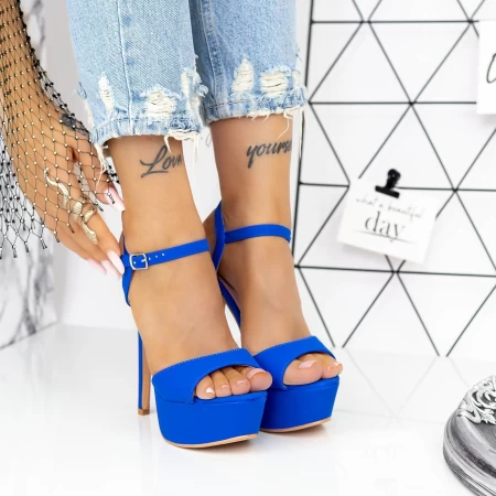 Sandalen mit dünner Ferse und Plattform 2xkk103 Blue | Mei