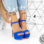 Sandalen mit dünner Ferse und Plattform 2xkk103 Blue | Mei