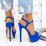 Sandalen mit dünner Ferse und Plattform 2xkk103 Blue | Mei