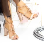 Sandalen mit dicken Absätzen 2xkk109 Champagner | Mei