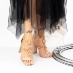 Sandalen mit dicken Absätzen 2xkk109 Champagner | Mei
