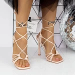 Sandalen mit dünnem Absatz 2xkk71 Beige | Mei