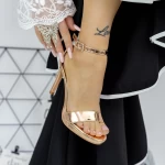 Sandalen mit einem dünnen Absatz 2xkk90 Champagner | Mei