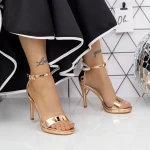 Sandalen mit einem dünnen Absatz 2xkk90 Champagner | Mei