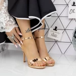 Sandalen mit einem dünnen Absatz 2xkk90 Champagner | Mei