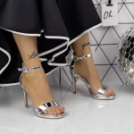 Sandalen mit einem dünnen Absatz 2xkk90 Silber Mei