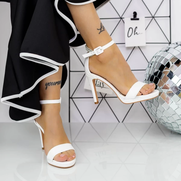 Sandalen mit einer dünnen Absatz 2xkk90 Weiß | Mei