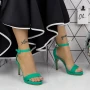 Sandalen mit einer dünnen Absatz 2xkk90 Grün | Mei