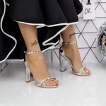 Sandalen mit dicken Absätzen 2xkk118 Silber Mei
