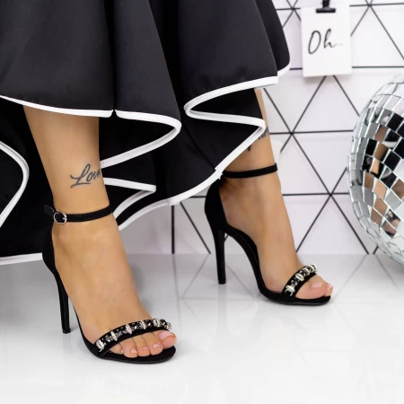 Sandalen mit einer dünnen Absatz 2xkk119 Black | Mei