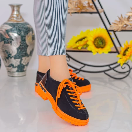 Frauenschuhe jeden Tag MX155 Black-Orange | Mei