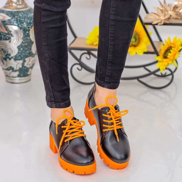 Frauenschuhe jeden Tag ZP1971 Black-Orange | Mei