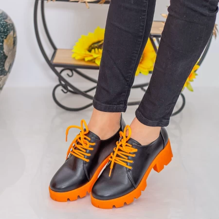 Frauenschuhe jeden Tag ZP1971 Black-Orange | Mei