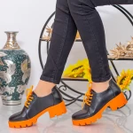 Frauenschuhe jeden Tag ZP1971 Black-Orange | Mei