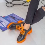 Frauenschuhe jeden Tag ZP1971 Black-Orange | Mei