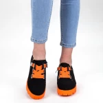 Frauenschuhe jeden Tag ZP1975 Black-Orange | Mei