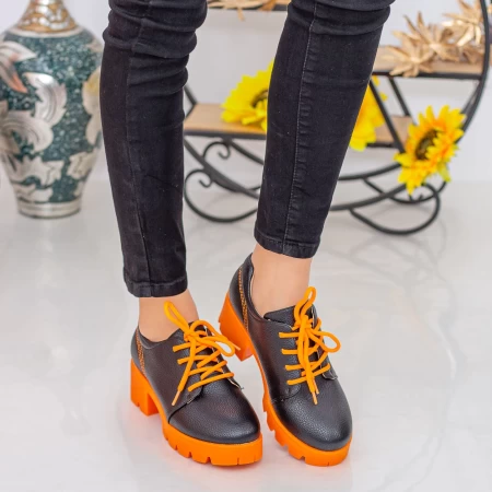 Frauenschuhe jeden Tag ZP1973 Czarny-Orange | Mei