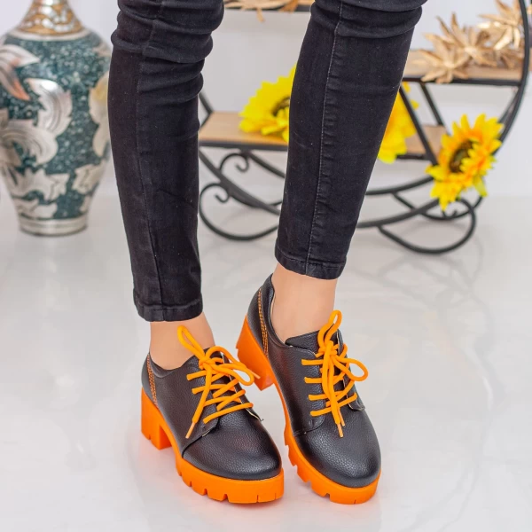 Frauenschuhe jeden Tag ZP1973 Czarny-Orange | Mei