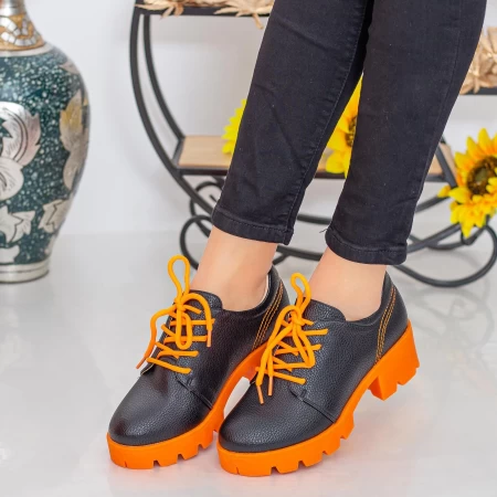 Frauenschuhe jeden Tag ZP1973 Czarny-Orange | Mei
