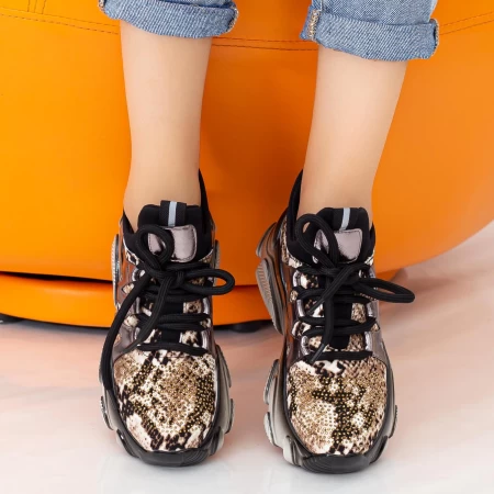 Sportschuhe auf der SZ232 Black-Golden-Plattform Mei