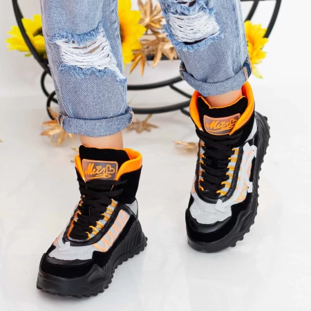 Sportschuhe auf der SZ239-Plattform Black-Orange Mei