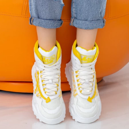 Sportschuhe auf der SZ239 White-Yellow-Plattform Mei