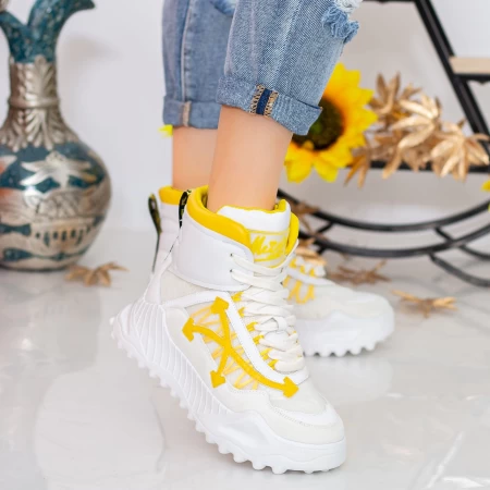 Sportschuhe auf der SZ239 White-Yellow-Plattform Mei