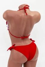 Frauenbadeanzug, 2 Teile F62 Weiß und Rot Meina