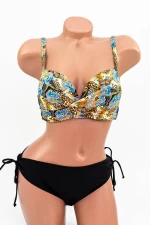 Badeanzug der Frauen, 2 Stücke L225 Leopard-Niebieski Meina