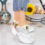 Sportschuhe auf der SZ231 White-Yellow-Plattform Mei