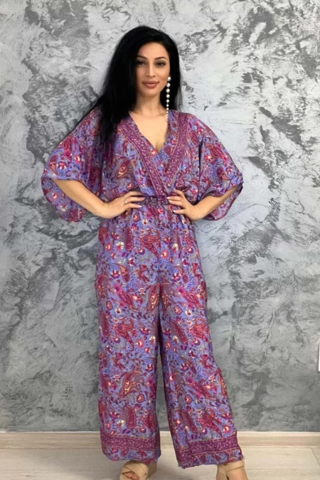 Overalls für Frauen SW5283-2 Blau-Violett Kikiriki