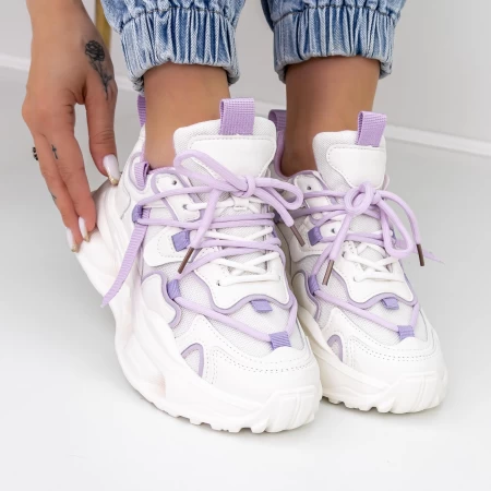 Frauen Sportschuhe 2309 Weiß und Lila | Mei
