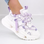 Frauen Sportschuhe 2309 Weiß und Lila | Mei