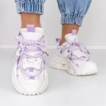 Frauen Sportschuhe 2309 Weiß und Lila | Mei
