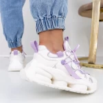 Frauen Sportschuhe 2309 Weiß und Lila | Mei