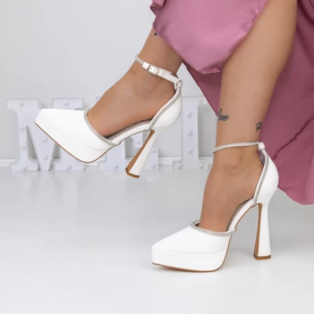 Dünne Fersenschuhe und 3xkk8 weiße Plattform Mei