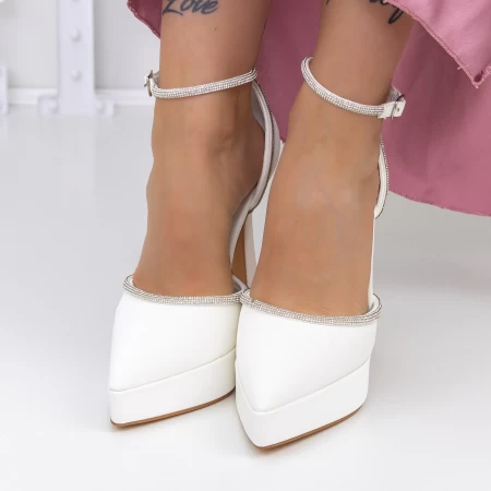Dünne Fersenschuhe und 3xkk8 weiße Plattform Mei