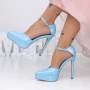 Dünne Absätze und 3xkk9 blaue Schuhe Mei