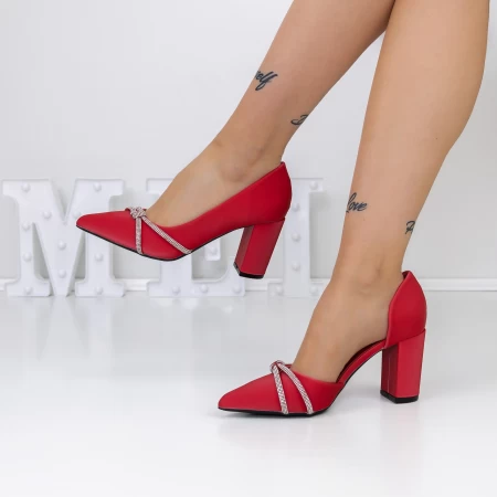 Dicke High Heels 3xkk16 rot Mei